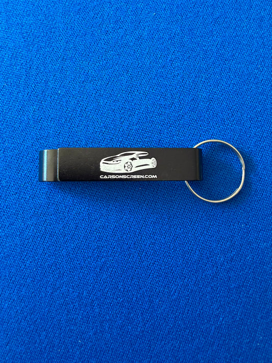 Cars On Screen bottle opener keyring - Black