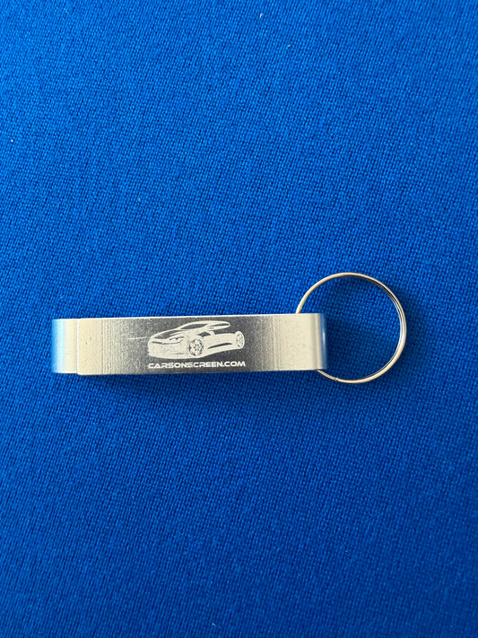 Cars On Screen bottle opener keyring - Silver